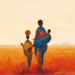 Mother and Children print by Tony Hudson